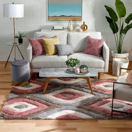 Handmade Modern Geometric Living Rug
